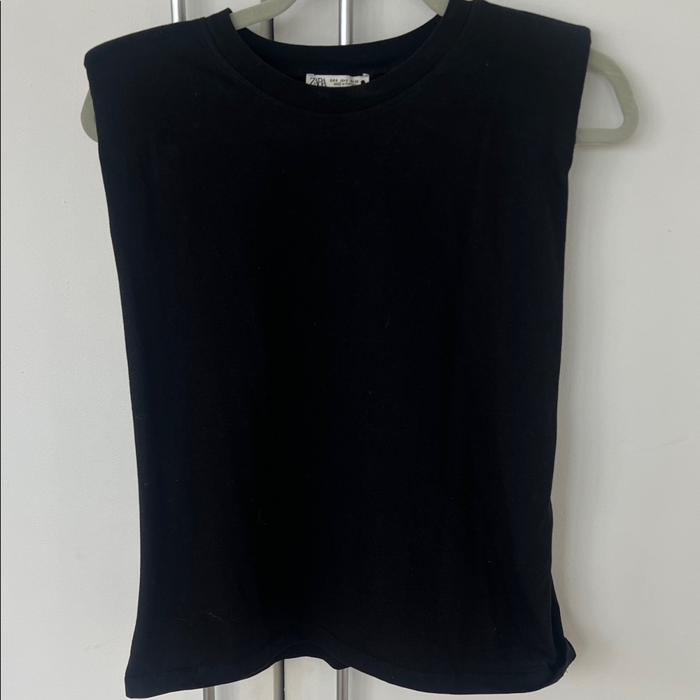 Zara Black Muscle Tee for Women